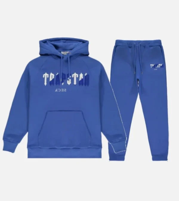 Trapstar Chenille Decoded Tracksuit Blue White - Image 1
