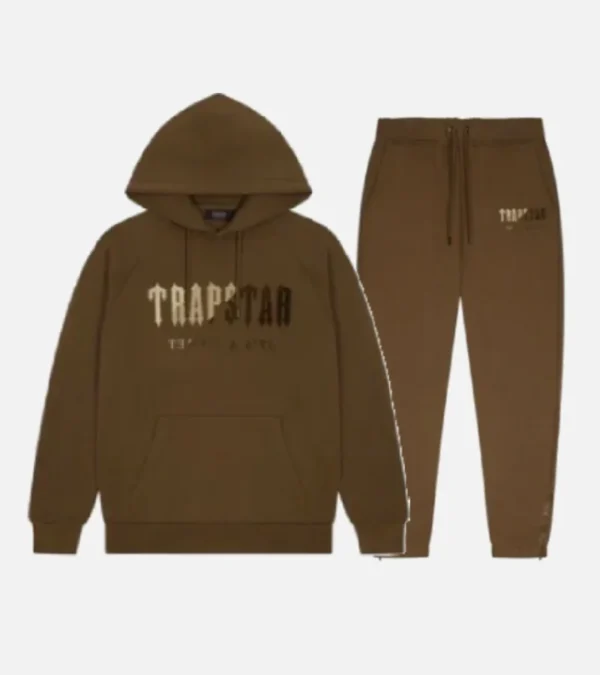 Trapstar Chenille Decoded Tracksuit Brown - Image 1