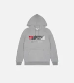 Trapstar Chenille Decoded Tracksuit Grey Red - Image 2