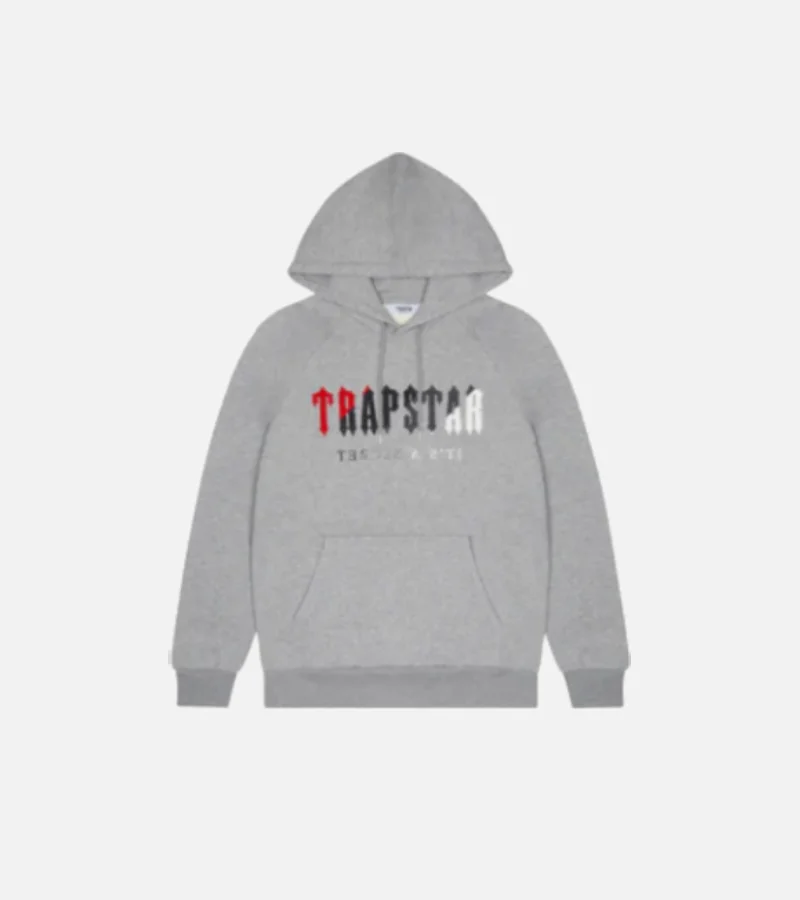 Trapstar-Chenille-Decoded-Tracksuit-Grey-Red-1.webp Trapstar Chenille Decoded Tracksuit Grey Red - Image 2