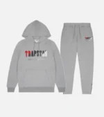 Trapstar Chenille Decoded Tracksuit Grey Red