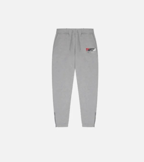 Trapstar Chenille Decoded Tracksuit Grey Red - Image 3