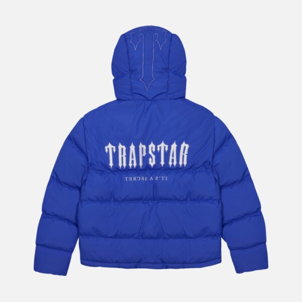 Trapstar Decoded Hooded Quilted Jacket Blue - Image 1