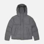 Trapstar Decoded Hooded Quilted Jacket Gray - Image 2