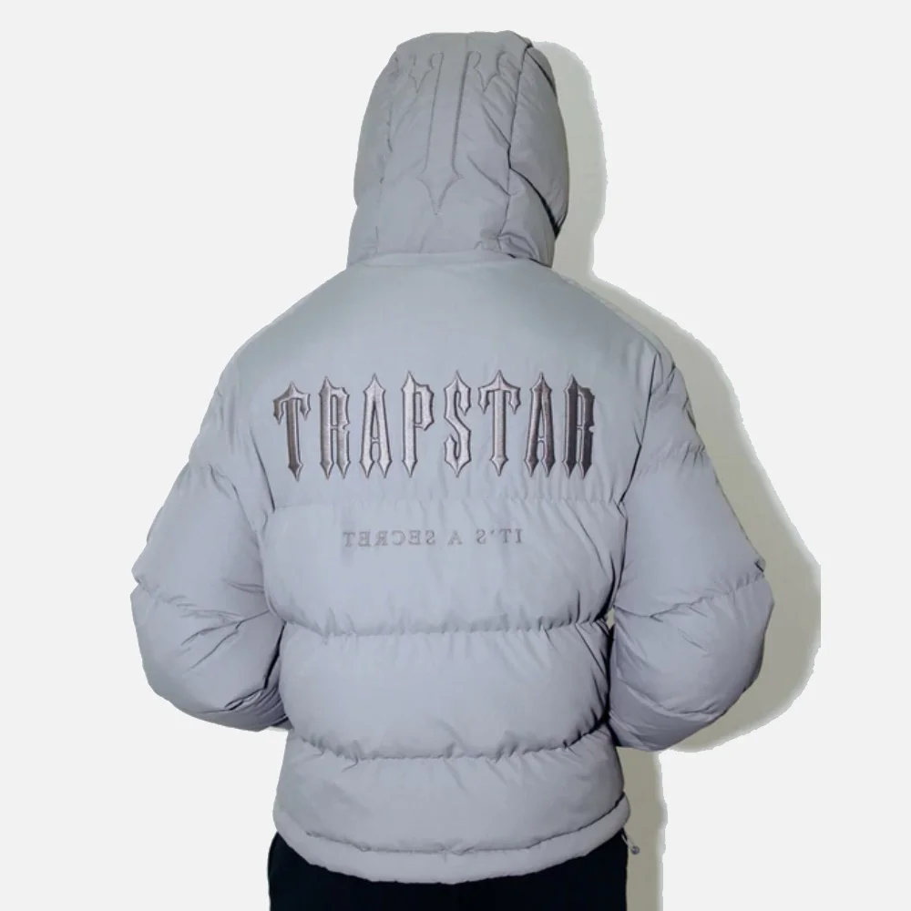 Trapstar-Decoded-Hooded-Quilted-Jacket-Gray-2.webp Trapstar Decoded Hooded Quilted Jacket Gray - Image 3