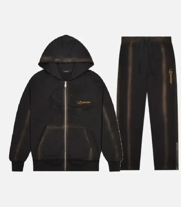 Trapstar Hyperdrive Tracksuit Black Washed - Image 1