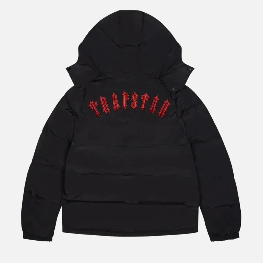 Trapstar-Irongate-Hooded-Puffer-Jacket-Black.webp Trapstar Irongate Hooded Puffer Jacket Black - Image 1