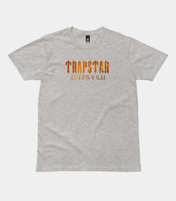 Trapstar It’s A Secret Fire T-Shirt Gray - Image 1