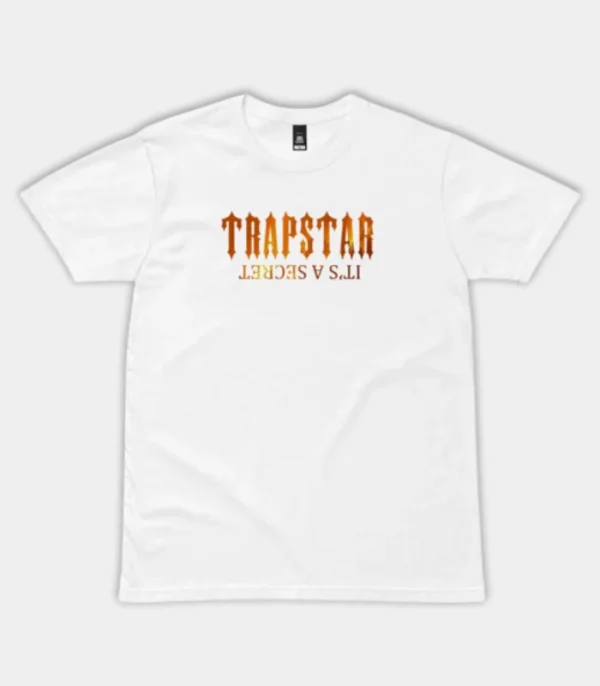 Trapstar It’s A Secret Fire T-Shirt White - Image 1