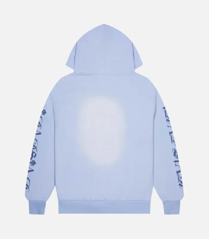 Trapstar-Script-Spray-Hoodie-Blue-1.webp Trapstar Script Spray Hoodie Blue - Image 2