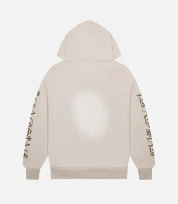 Trapstar Script Spray Hoodie Sand - Image 2
