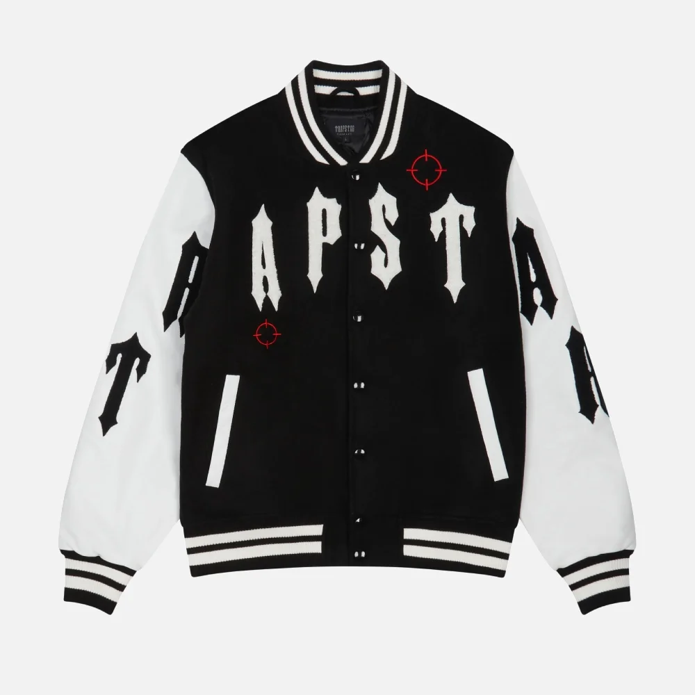 Trapstar-Shooters-College-Jacket-Black-1.webp Trapstar Shooters College Jacket Black - Image 2