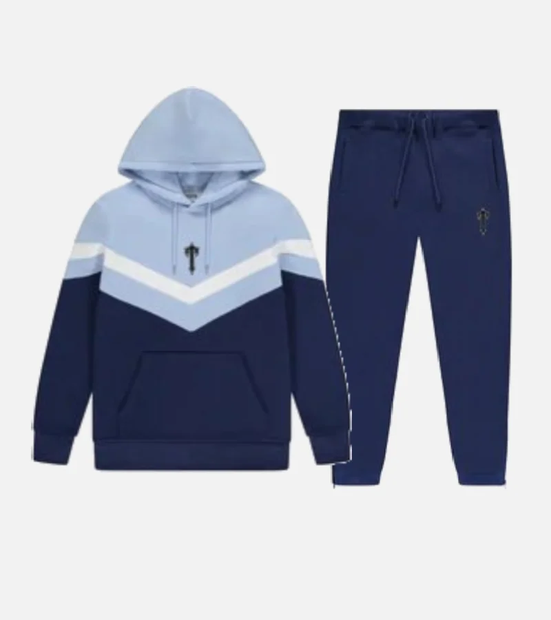 Trapstar-V-Stripe-Tracksuit-Navy-Blue.webp Trapstar V-Stripe Tracksuit Navy Blue - Image 1