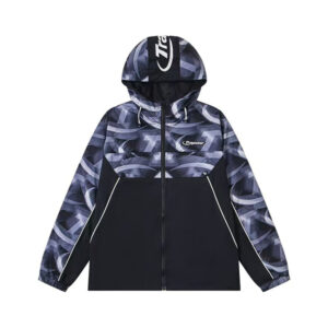 Hyperdrive Blue Printed Puffer Jacket