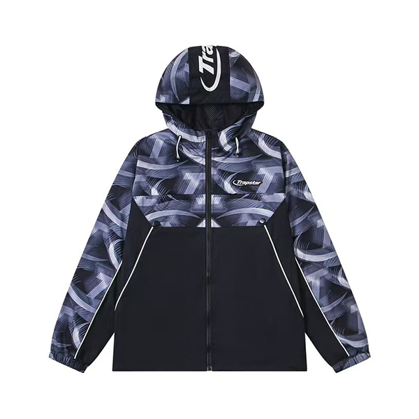 Doudoune Stampata Hyperdrive Bleue Hyperdrive Blue Printed Puffer Jacket